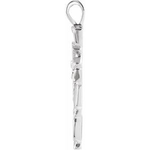 Sterling Silver Nugget Cross Pendant