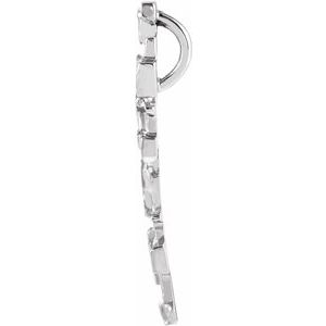 14K White Gold Cross Pendant