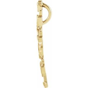 14K Yellow Gold Cross Pendant
