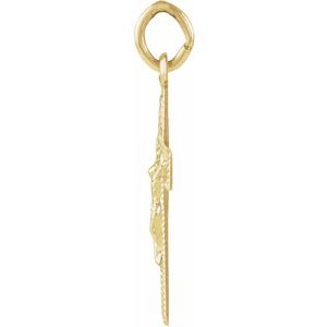14K Yellow Gold 14x9 mm Youth Crucifix Pendant