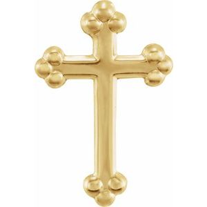 14K Yellow Gold Cross Lapel Pin