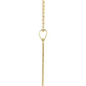 14K Yellow Gold 25.9x12 mm Cross 18" Necklace