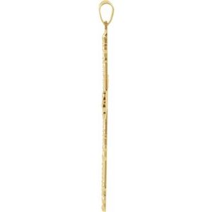 14K Yellow Gold 47x31.5 mm Cross Pendant
