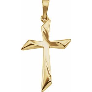 14K Yellow Gold Cross Pendant