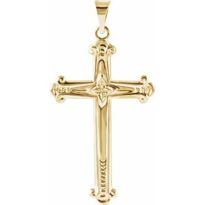 Platinum 27.5x16 mm Cross Pendant