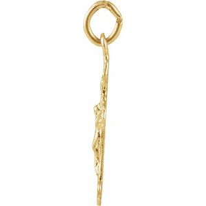 14K Yellow Gold 14x9 mm Youth Crucifix Pendant