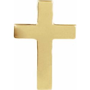 14K Yellow Gold Cross Lapel Pin