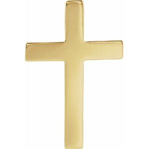 14K Yellow Gold Cross Lapel Pin