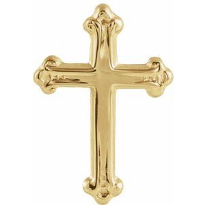14K Yellow Gold Cross Lapel Pin
