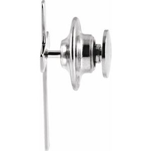14K White Gold Cross Lapel Pin