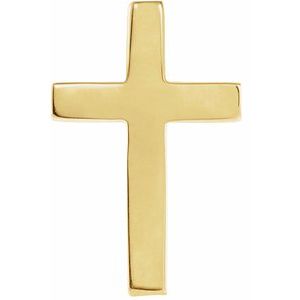 14K Yellow Gold Cross Lapel Pin