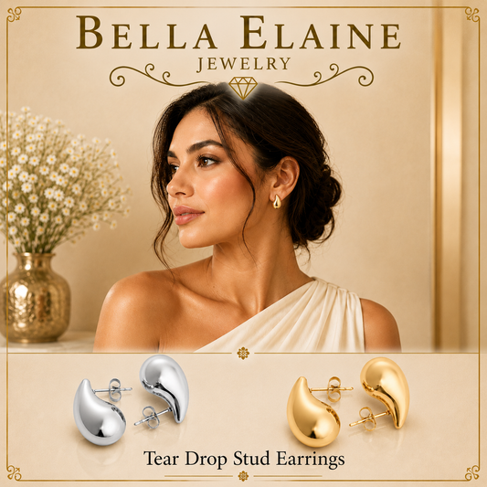 Teardrop Stud Earrings