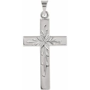 Sterling Silver 24x15 mm Cross Pendant