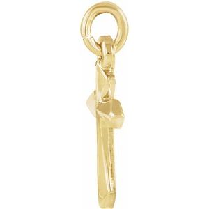 18K Yellow Gold-Plated Sterling Silver Cross Pendant