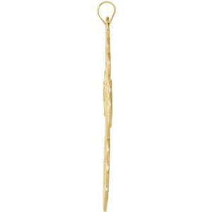 14K Yellow Gold St. Olga Orthodox Cross Pendant