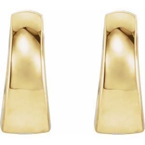 14K Yellow/White Gold Hinged 10.25 mm Hoop Earring