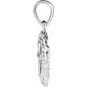 Platinum Youth Heart with Cross Pendant