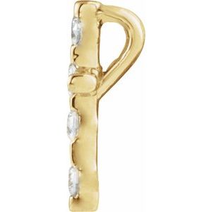 14K Yellow Gold .08 CTW Natural Diamond Cross Pendant