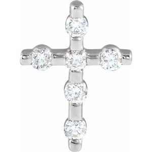 Platinum 1/5 CTW Natural Diamond Cross Pendant