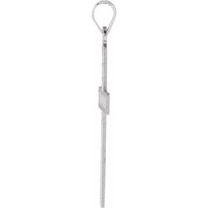 14K White Gold 25.9x12 mm Geometric Cross Pendant