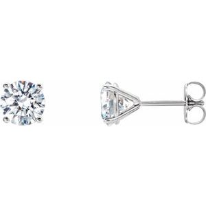 14K White Gold 1 1/2 CTW Lab-Grown Diamond 4-Prong Stud Earrings