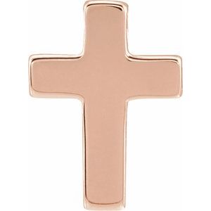 14K Rose Gold Petite Cross Slide Pendant