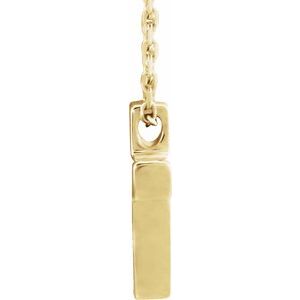14K Yellow Gold Petite Cross 16-18" Necklace
