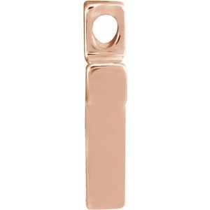 14K Rose Gold Petite Cross Slide Pendant