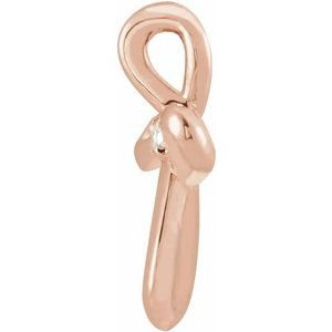 14K Rose Gold .015 CTW Natural Diamond Cross Pendant