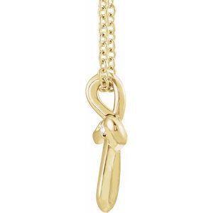 14K Yellow Gold .015 CTW Natural Diamond Cross 16-18" Necklace