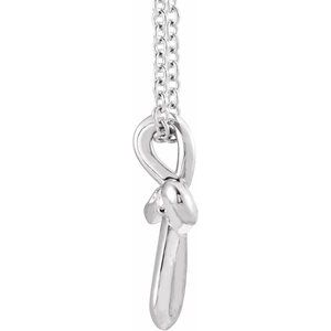 Platinum .015 CTW Natural Diamond Cross 16-18" Necklace