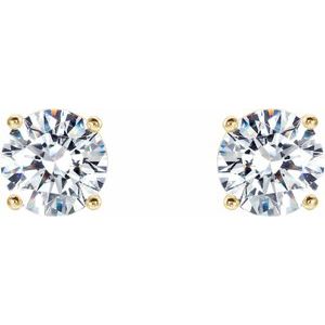 14K Yellow Gold 1 CTW Natural Diamond Cocktail-Style Earrings