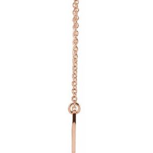 14K Rose Gold .02 CTW Natural Diamond Heart & Cross 16-18" Necklace