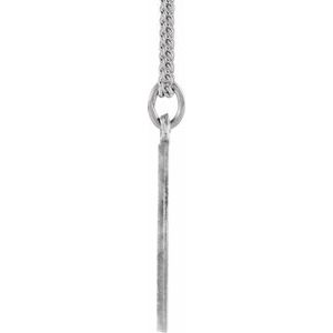 Sterling Silver 18 mm Confirmation Medal with Cross 18" Necklace