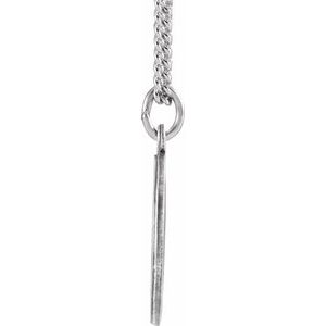 Sterling Silver 15 mm Confirmation Medal with Cross 18" Necklace