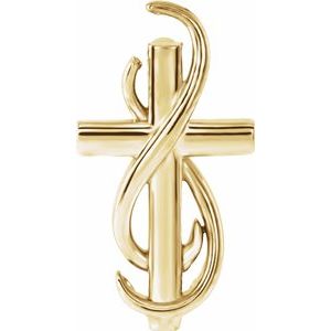 14K Yellow Gold Cross Pendant