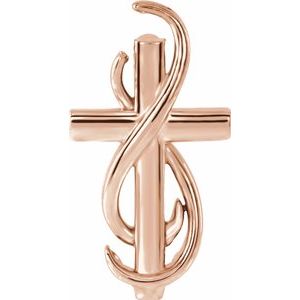 14K Rose Gold Cross Pendant