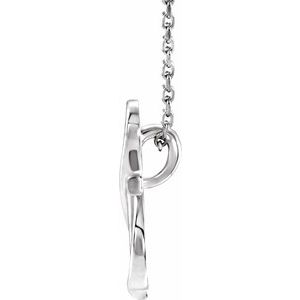 Platinum Cross 16-18" Necklace
