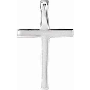 14K White Gold .06 CTW Lab-Grown Diamond Petite Cross Pendant