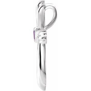 Platinum Natural Alexandrite Cross Pendant