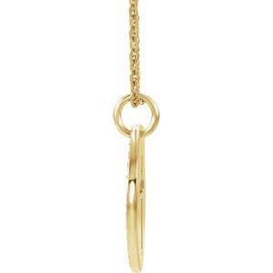14K Yellow Gold .07 CTW Natural Diamond Pierced Cross 18" Necklace