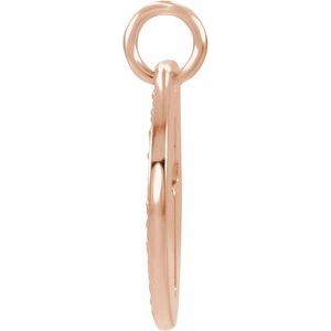 14K Rose Gold .08 CTW Natural Diamond Pierced Cross Pendant