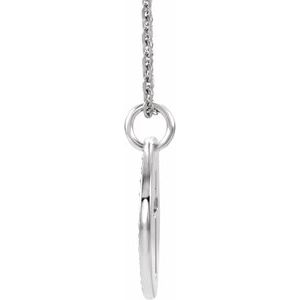 Sterling Silver .07 CTW Natural Diamond Pierced Cross 18" Necklace