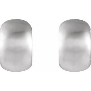 Platinum Hinged 11.5 mm Hoop Earrings