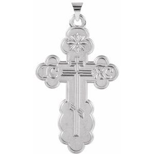 Sterling Silver St. Olga Orthodox Cross Pendant