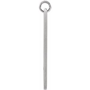 Sterling Silver Engravable Pierced Cross Bar Pendant