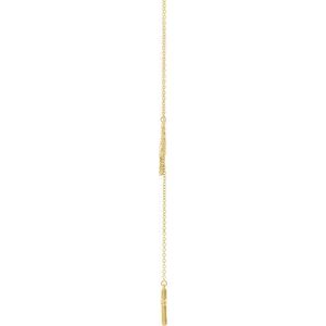 14K Yellow Gold 1/5 CTW Natural Diamond Infinity-Inspired Cross 18" Necklace