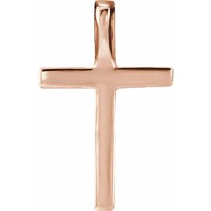 14K Rose Gold .06 CTW Lab-Grown Diamond Petite Cross Pendant