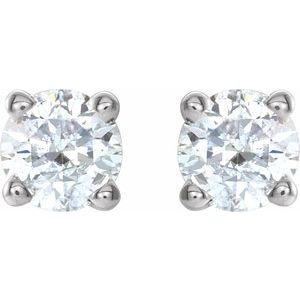 14K White Gold 1/4 CTW Natural Diamond Earrings
