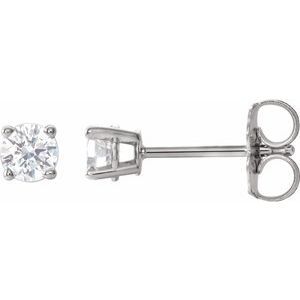 14K White 1/3 CTW Natural Diamond Earrings